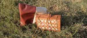 Sac à main élégant en bois avec incrustation de nacre, imprimé jacquard, motif arabe, cadeau moderne pour l'Aïd et le Ramadan, fait main, personnalisable - Product Image 6