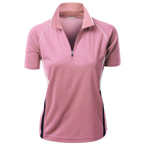 Prix de gros personnalisé, chemise décontractée pour femmes, sport, anti-rides, manches courtes, imprimé, respirant, tricoté, pour femmes - Product Image 3