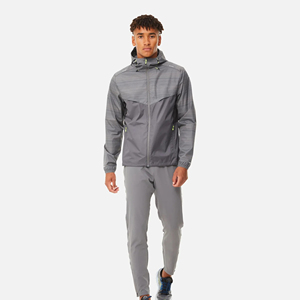 Survêtement en nylon coupe-vent à capuche décontracté uni pour homme, vêtements de sport actifs, ensembles de jogging deux pièces, service OEM - Product Image 1