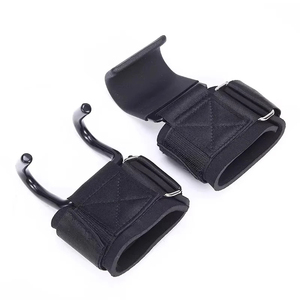 Crochets de musculation en coton robuste, sangles de poignet d'entraînement, support de préhension, design doux et confortable, pour soulevés de terre, tractions, shrugs - Product Image 2