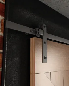 Low Price Modern Classical Interior Wooden Carbon Steel Sliding Barn Door Hardware Kit