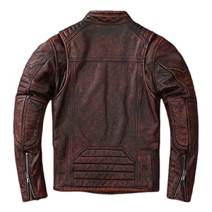 Chaqueta de Invierno para Hombre al por Mayor, Chaqueta de Cuero de Motociclista de Alta Calidad, Chaqueta de Cuero Vacuno Genuino para Hombre - Product Image 2