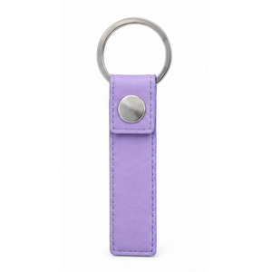 Porte-clés réfléchissant en cuir avec accents en alliage et en métal - Product Image 1