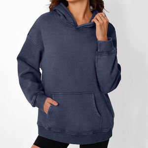 Nuevas sudaderas extragrandes con efecto lavado ácido para mujer, estilo vintage, de manga larga, para otoño e invierno. - Product Image 3