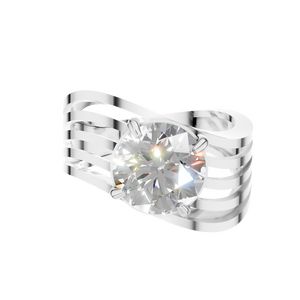 Anillo de Compromiso de Oro Sólido de 14K Personalizado, Elegante y Delicado, Chapado en Rodio, con Moissanita Certificada por IGI, Regalo de Aniversario de Bodas - Product Image 3