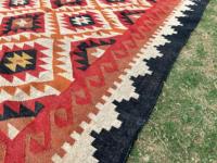 Direct de l'usine fait à la main laine Jute tressé Rectangle tapis coureur Kilim tissé coton intérieur extérieur canapé chambre tapis coureur