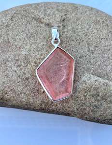 Colgante de morganita de Plata de Ley 925, hermoso colgante para mujer. - Product Image 1