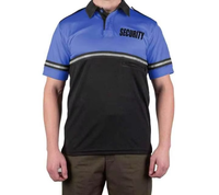 Polos uniformes de sécurité personnalisés Polos deux tons à vélo de patrouille haute visibilité pour hommes Rayures réfléchissantes Poche zippée Confort de sécurité BFI