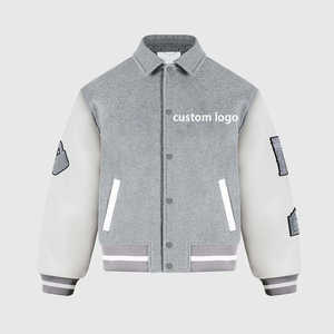 Veste universitaire décontractée d'hiver pour homme, style surdimensionné, broderie en chenille, lettrage en laine, personnalisable OEM - Product Image 6