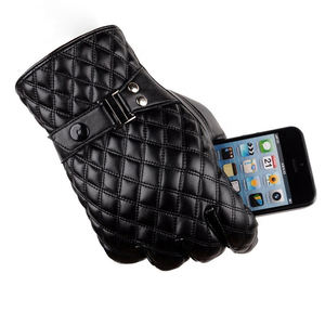 2023 nouveau Offre Spéciale plein doigt chaud noir gants en cuir hiver froid preuve écran tactile compatibilité pour les Sports de plein air quotidien - Product Image 5