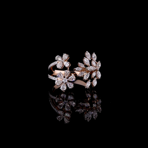 Anillo de cóctel con forma de marquesa y pera |   Anillo de Lujo para Eventos Formales, Fiestas y Funciones Especiales - Product Image 1