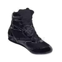 Chaussures de boxe professionnelles avec semelle en caoutchouc antidérapante poignée de fermeture à lacets durable pour l'entraînement