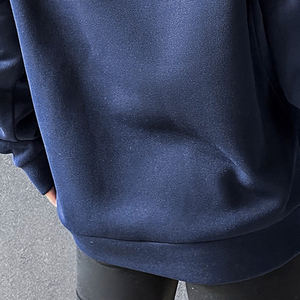 Sudaderas con capucha informales de diseño para mujer, sudaderas con capucha de invierno con logotipo personalizado, Jersey holgado grueso, Sudadera con capucha en relieve Premium 3D Lisa Unisex - Product Image 5