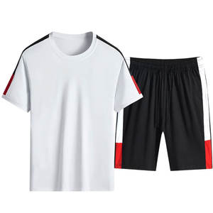 Nouveautés 2025 saison d'été vêtements décontractés pour hommes t-shirt respirant et motif solide ensemble court deux pièces fabriqué au Pakistan - Product Image 4