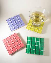 Personalized Mosaic <b>Drink</b> <b>Coasters</b> Gold Rim Agate Slice <b>coaster</b> Set and Customized Size Cheap Price Handmade - Product Image 5