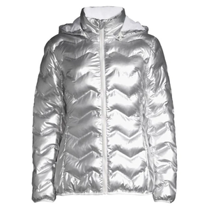 Meilleure qualité veste bouffante personnalisée hommes manteau d'hiver brillant fermeture à glissière chauffante chaînes à col rond décontracté Style Long grande taille chaud - Product Image 6