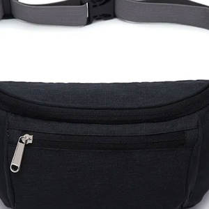 2025 High Capacity Zipper Double <b>Pocket</b> Custom logo Buckle Shoulder Bag Waist Pack for Jogging - Product Image 3