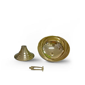 Grande lampe Diya en laiton conçue sur mesure pour la décoration intérieure simple de l'usine du fabricant indien, vente en gros, options de taille disponibles - Product Image 3