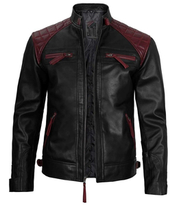 OEM <b>Men's</b> Casual Winter Hooded Moto <b>Biker</b> Style <b>Jacket</b> Premium Quality Waterproof Breathable Windproof Leather Customizable New - Product Image 6
