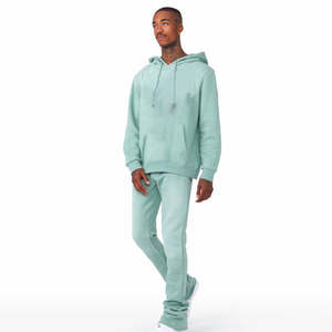 ชุดวอร์มกางเกงมีฮู้ดแขนยาวของผู้ชายชุดออกกำลังกายผ้าฝ้าย100% แบบซ้อนกันระบายอากาศได้ดีชุดวอร์มสำหรับฤดูหนาว - Product Image 2