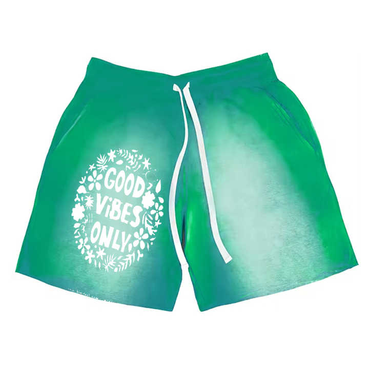 OEM Custom Wholesale Summer Cotton French Terry Bright Colors High Waist Men Sweat Gym Shorts Acid Wash Jogger Shorts for Women