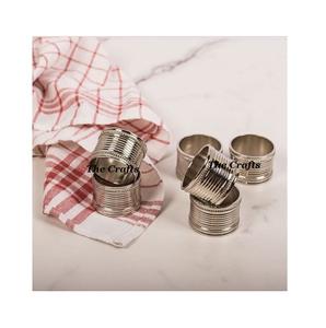 Ensemble de trois anneaux de serviette en aluminium couleur or en vrac pour accessoires de table de mariage Anneaux de serviette en métal de haute qualité - Product Image 4