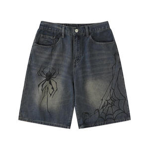 Shorts de mezclilla Hem para hombre, shorts casuales de corte limpio y holgado para hombre, precio al por mayor. - Product Image 1