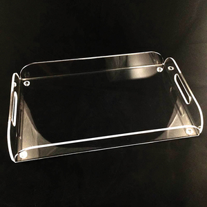 High Quality Rectangle Clear Acrylic <b>Organizer</b> Tray Colorful Display Picsart Tray Plastic Sale Tray - Product Image 1