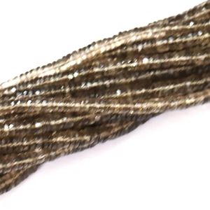 Perles Heishi en quartz fumé de qualité supérieure, forme de pneu facetté, 5-7 mm, 15 pouces, AAA, pierre précieuse naturelle en quartz fumé, forme de roue facettée - Product Image 5