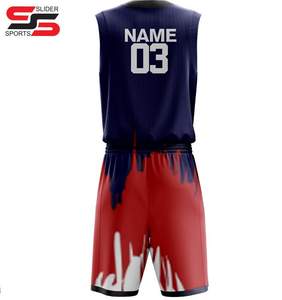 ชุดบาสเก็ตบอลชุดบาสเก็ตบอลโพลีเอสเตอร์100% สีแบบส่วนตัว - Product Image 2