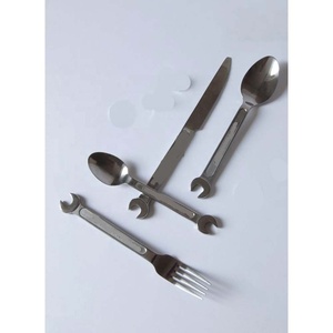 Juego de cubiertos de acero inoxidable de lujo, diseño moderno único, de alta calidad, de aspecto real, para boda - Product Image 1