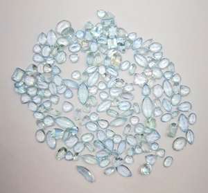 พลอยอะความารีนแท้ 100% ทรงกลม 12 มม. แบบหลังแบน สำหรับทำเครื่องประดับ ขายส่งจำนวนมาก - Product Image 5