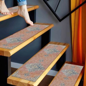 Tapis imprimé à motifs ethniques : doux, tendance, moderne, lavable en machine, tapis d'entrée - Product Image 3
