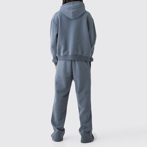 Pantalones Deportivos de Forro Polar Gris para Hombre con Bolsillos Laterales, Corte Regular, Ropa Casual de Otoño - Product Image 2