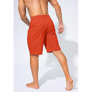 Pantalones cortos transpirables para correr de verano para hombre, ropa de gimnasio personalizada a la moda con patrón sólido, respetuosos con el medio ambiente - Product Image 5