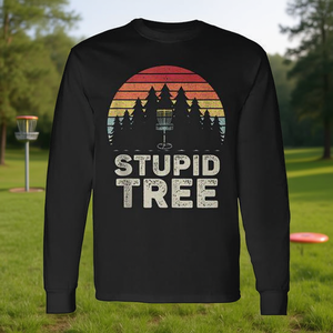 Vintage Retro Stupid Tree Disc <b>Golf</b> Tank Top <b>Long</b> <b>Sleeve</b> T-<b>Shirt</b> <b>Golf</b> Gear - Product Image 3