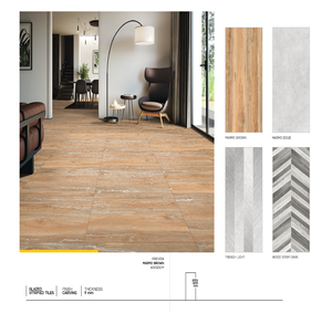 กระเบื้องปูพื้นพอร์ซเลนขนาด60x120ซม. และ600x1200มม. มีพื้นผิวด้านและมันวาวสำหรับห้องอพาร์ตเมนต์ดีไซน์ทันสมัย - Product Image 1