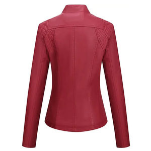 Chaquetas de Cuero Premium para Mujer, Invierno, Mangas Largas, con Cuello Alto, Chaquetas de Cuero de la Mejor Calidad Fabricadas en Pakistán - Product Image 3