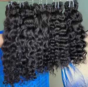 Indian Temple Water Wave 100% Extensiones de cabello humano virgen Sin procesar Raw Single Drawn Double Genius Trama Alineación de cutículas - Product Image 1