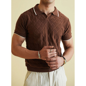 Polo de Punto Texturizado Premium para un Estilo Casual Diario, Polo de Punto Texturizado Ligero - Product Image 5