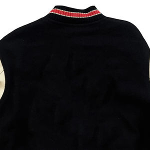 Chaqueta Universitaria de Alta Calidad de Fabricante OEM para Hombre, Bordado Chenille, Mangas de Cuero, Chaqueta Universitaria Personalizada con Letras de Béisbol - Product Image 6