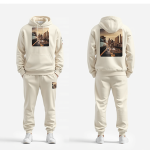 New Arrive <b>Men</b> Winter for Digital Print Breathable Tracksuit Hoodie and <b>Jogger</b> Set Modern Casual Apparel - Product Image 2