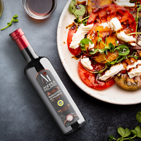 Vinaigre balsamique de Modène brun 100% italien, fabriqué en Italie par Acetificio Andrea Milano, 500 ml, bouteille en verre, certifié Halal