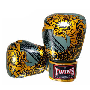 Gants de boxe professionnels de haute qualité en cuir véritable, 14 oz, colorés, imperméables, ajustables pour la fermeture, unisexe, vente en gros - Product Image 2