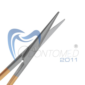 Ciseaux chirurgicaux biseautés Mayo Odontomed 2011 de haute qualité en carbure de tungstène 6 3/4" à extrémités émoussées/droites, personnalisables OEM - Product Image 5