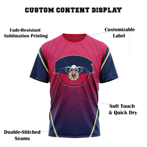 T-shirt de sport pour homme, sublimation, respirant, séchage rapide, sports d'équipe, impression personnalisée sur toute la surface, OEM/ODM disponible - Product Image 3
