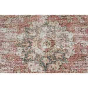 7.8x11.5 ft Vintage Turkish <b>Wool</b> Rug Oversize <b>Red</b> Abstract Patchwork Design with Latex Backing Eco-Friendly Home Rug - Product Image 5