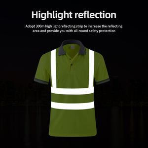 Custom High Quality Wholesale Green /<b>Orange</b> Cotton Safety Vest Clothing High Quality Reflective <b>Shirts</b> <b>Men</b> Workwear <b>t</b> <b>Shirt</b> - Product Image 5