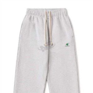 Pantalons pour hommes lavés Pantalons de survêtement évasés empilés Patchwork personnalisé OEM French Terry Casual Wear Jogger à ceinture élastique - Product Image 3