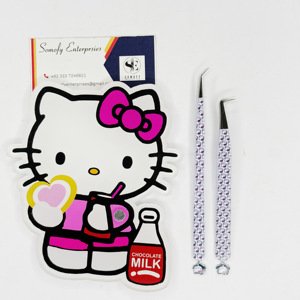 กล่องใส่ขนตาปลอมอะคริลิคสำหรับต่อขนตาเฮลโลโก้คิตตี้ - Product Image 3